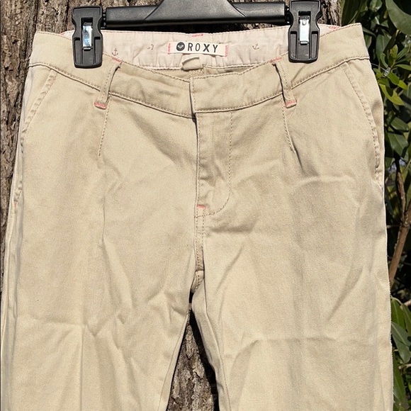 Roxy Tan Khaki Cotton/Spandex Pants Juniors 1 - Picture 6 of 15